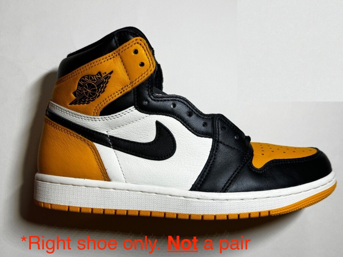 AIR Jordan 1 Retro High OG Yellow Ochre Toe 7.5Y (RIGHT SHOE