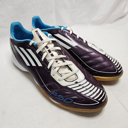 Zapatos de fútbol sala Adidas V22586 F10-F50 púrpura blanco para mujer talla 10 - Imagen 5 de 14