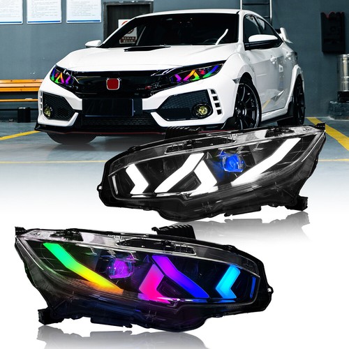 RGB Full LED Headlight & Tail Light Assembly For Honda Civic Sedan 2016-2021 - Picture 3 of 22