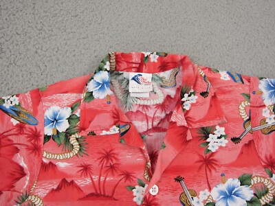 Vintage Nui Nalu Shirt Boys Size 7 Red Surf Board Islands 90s