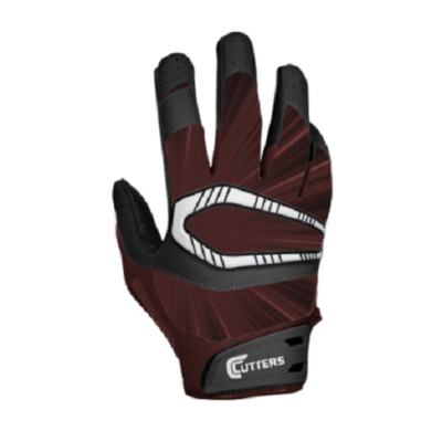 Cutters S450 REV PRO  Football Receiver Handschuhe, Maroon  Youth L