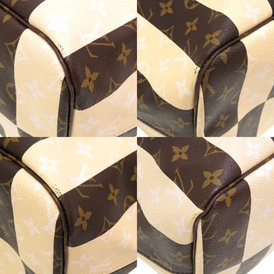 AUTHENTIC LOUIS VUITTON M40562 Monogram Rayures Neverfull XL Tote  