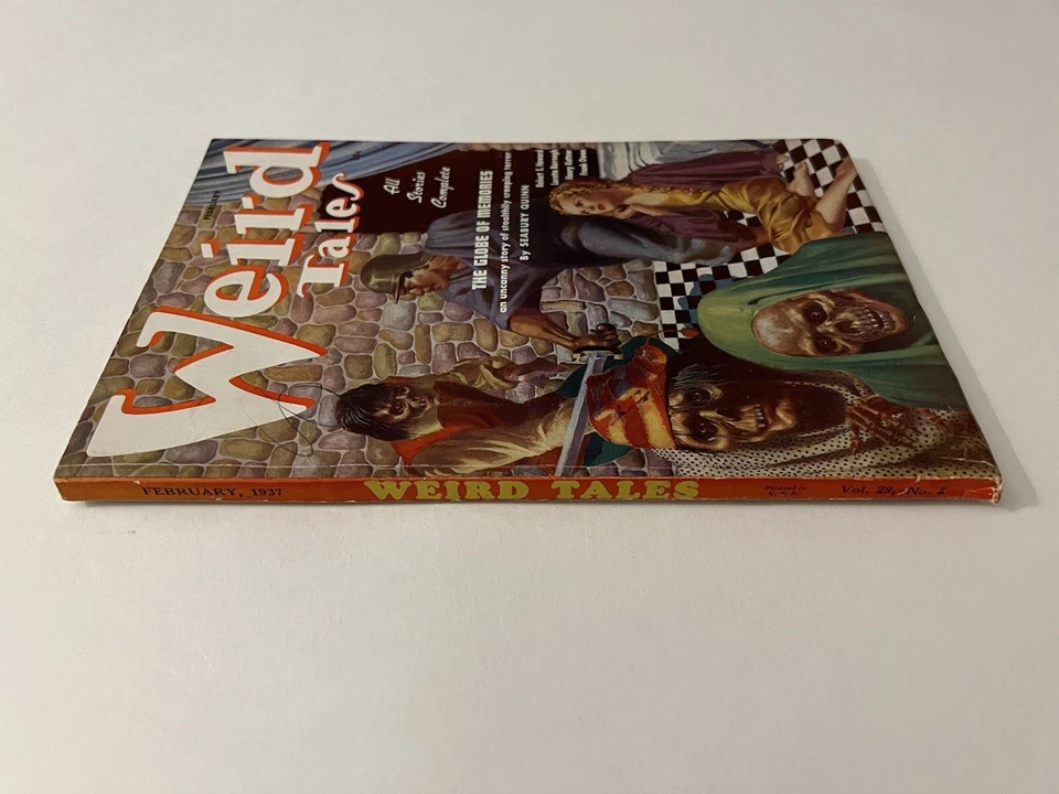 Weird Tales (Feb 1937) - First Finlay cover - Incl Robert E Howard Story - Nice! - Image 2 of 3