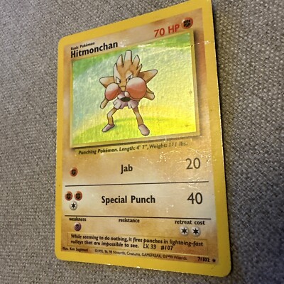 Pokemon Base Set Holo Rare Hitmonchan #7