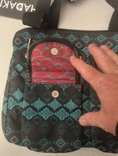 HADAKI Pockets X Body Geo Crossbody Bag/Purse NWT - Picture 7 of 10