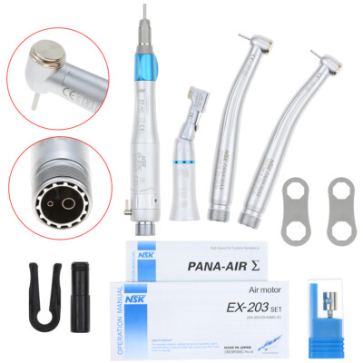 Dental NSK Type PANA MAX High Speed Push Button Handpieces+Low Speed EX203C 2H