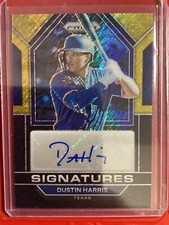 DUSTIN HARRIS  2023 Panini Prizm GOLD AUTO  # 2/2 !!!  Texas Rangers