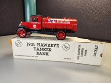 1931 Hawkeye Tanker Truck Ertl Diecast Coin Bank 1/34 Scale Nrsa Street Rod Assc