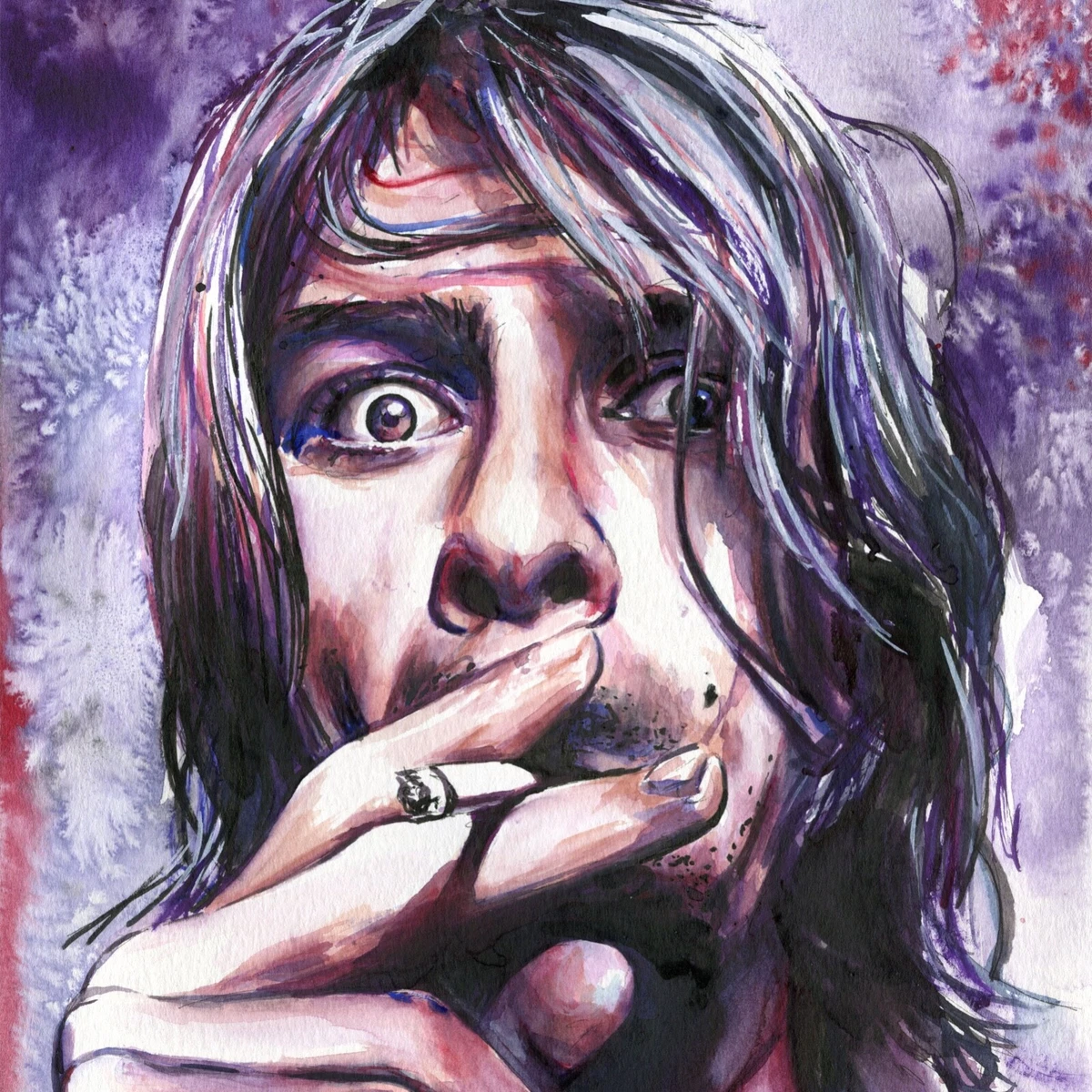 Kurt Cobain / Nirvana - Fine Art Print/Poster, Painting Reproduction | eBay