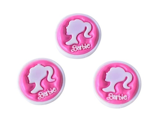 5 Junk Charm Charms Resin Cabochon Large Script Doll Pink White Bow Silhouette - Picture 6 of 8