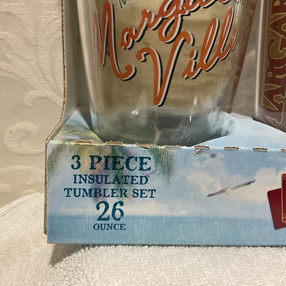 Juego de vasos aislados de 26 oz Margarita Ville de 3 piezas nuevo en caja Foto 4 de 4