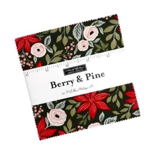 BERRY AND PINE Charm Pack by Lella Boutique Moda 5240PP, 42-5" PRECUT SQS