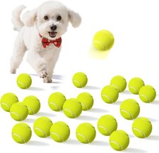 20 Pack Small Tennis Balls for Dogs Easy Catching Pet Balls for Exercise and ...