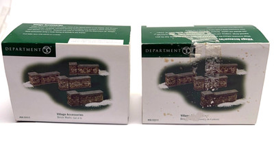 Vintage Lot of 2 New Dept 56 Village Accessories Brick Walls - 4Set  #56.53312