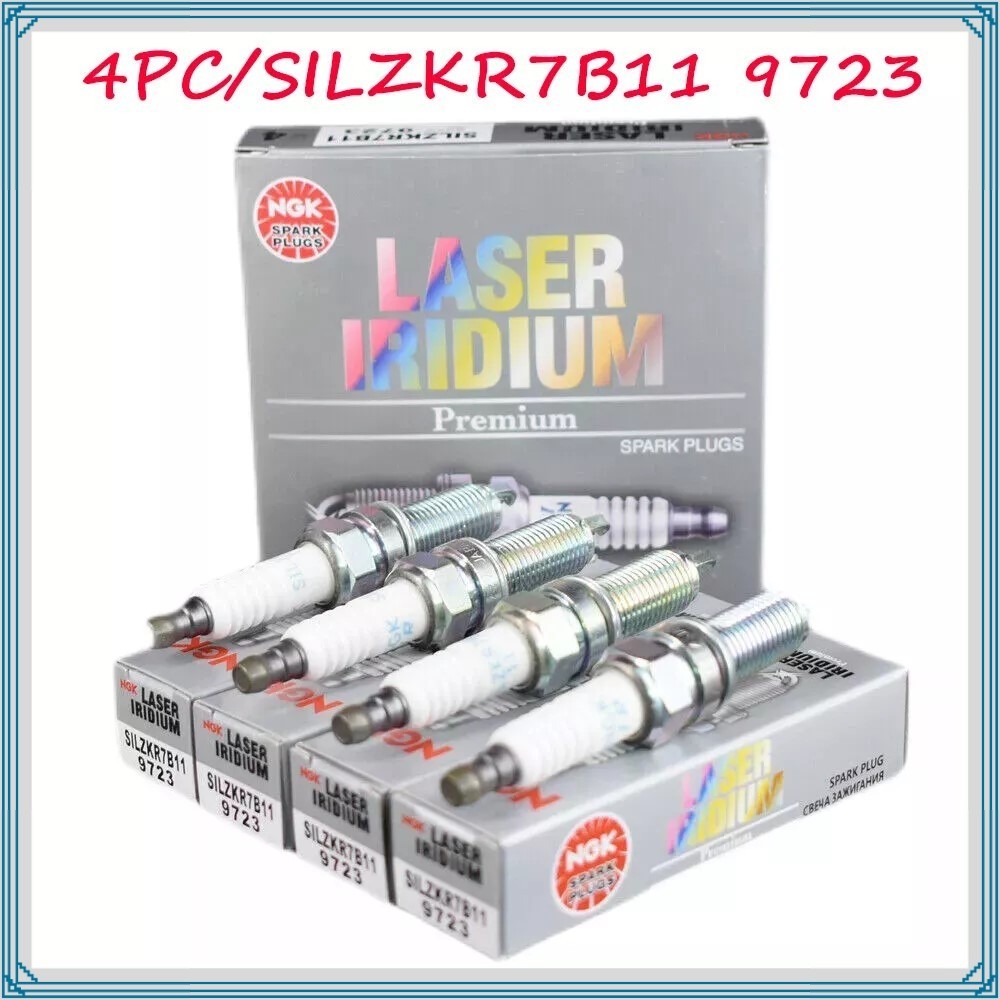 4PCS NGK SILZKR7B11 9723 Laser Iridium Spark Plug For Hyundai Elantra Santa Fe