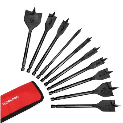 Pro Spade Drill Bit Set, 10-Piece -  Carbon Steel