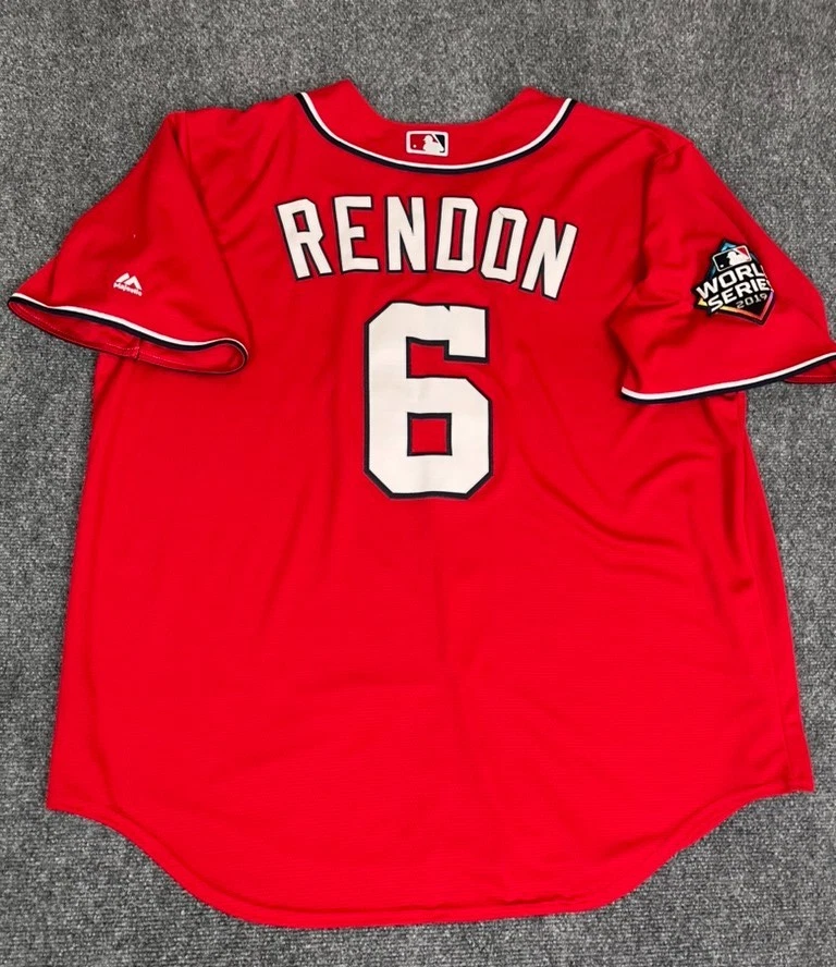 Majestic Washington Nationals Baseball World Series 2019 Jersey Men's Rendon 2XL - Image 3 of 4