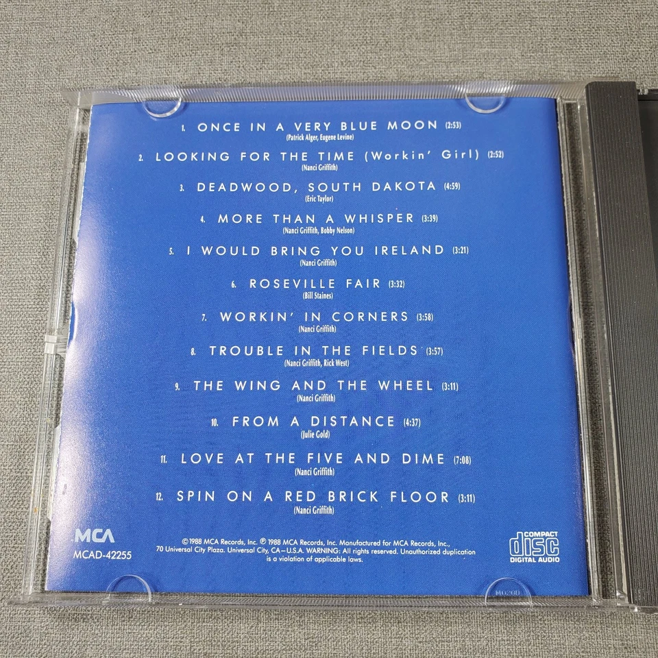 Nanci Griffith – One Fair Summer Evening CD 1988 Folk MCA Records Foto 3 de 4
