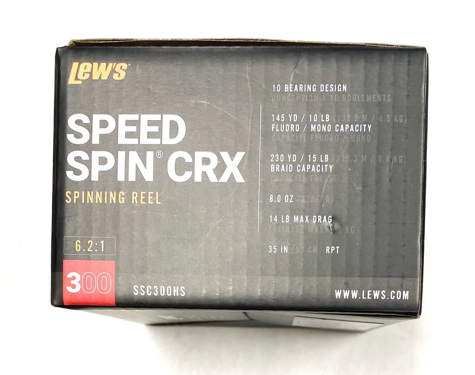 Carrete de pesca giratorio Lew's Speed Spin CRX 300 SSC300HS SELLADO DE FÁBRICA ¡NUEVO! Foto 3 de 4