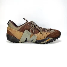 Merrell Intercept Mens 9.5 Spin Brindle Brown Low Top Hiking Shoes J75107