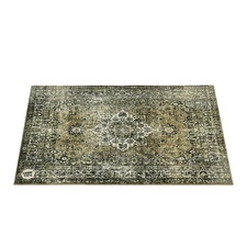 DRUMnBASE Vintage Persian Style Drum Rug 4.26' x 3' Green