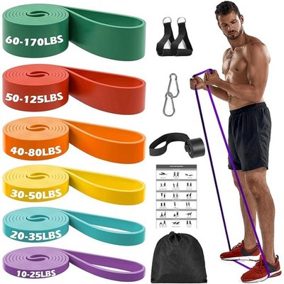 Resistance Bands Loop Gym Exercise Yoga Strength Workout Pull Up Fitness
