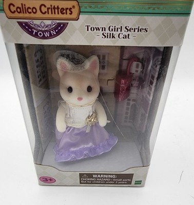 Calico Critters Town Girl Series Silk Cat Collectible Figure New (Old Stock)