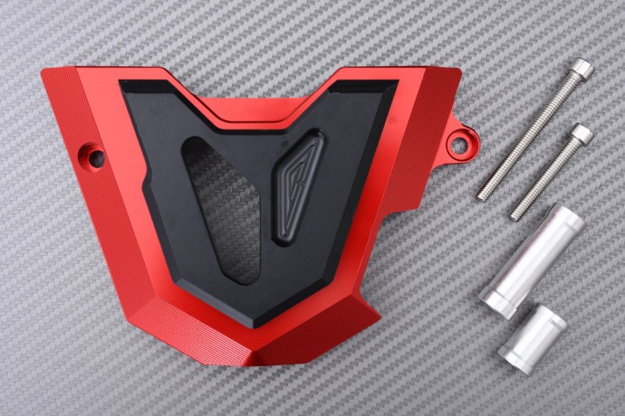 Cache pignon sortie de boite rouge en alu CNC pour Kawasaki Ninja 300 R