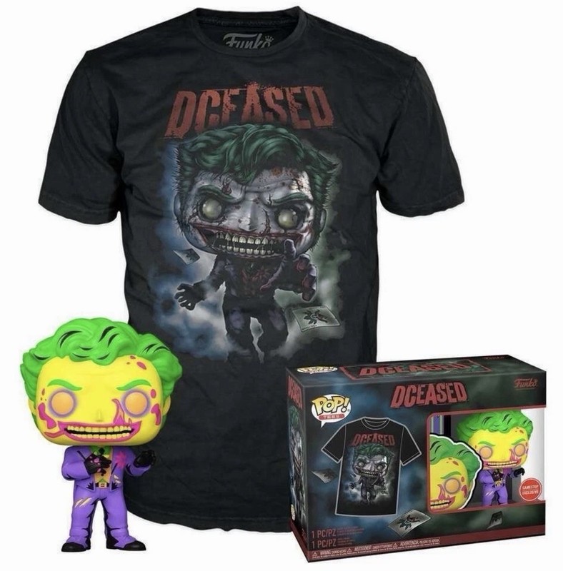Funko Pop DCeased The Joker GameStop Exclusive Batman 480 Vinyl + T-Shirt XL