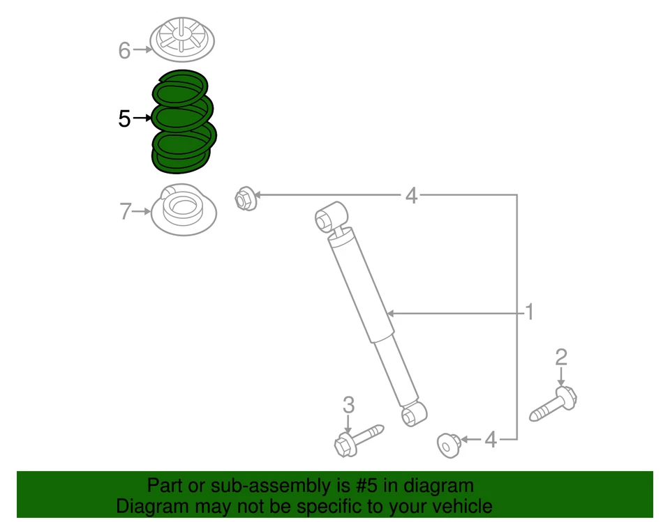 Подлинный Nissan 2014-2019 Nissan Rogue - пружина катушки 55020-4BF0C - Изображение 2 из 2