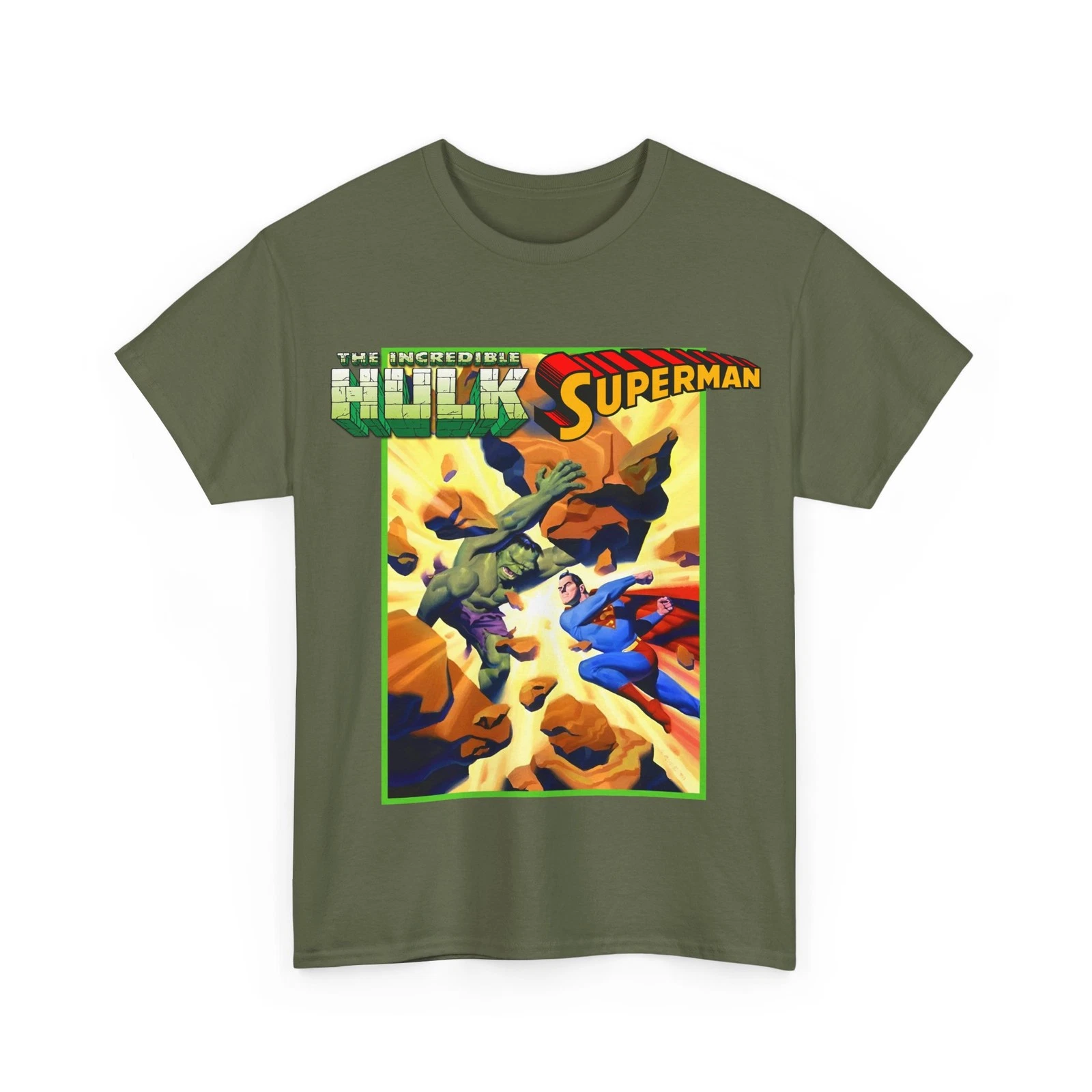 Hulk Vs Superman T-Shirt - Steve Rude Art - DC Comics & Marvel 90s Crossover