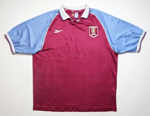Aston Villa 1998/1999 Home Football Shirt Soccer Jersey Reebok Size L 42-44’’