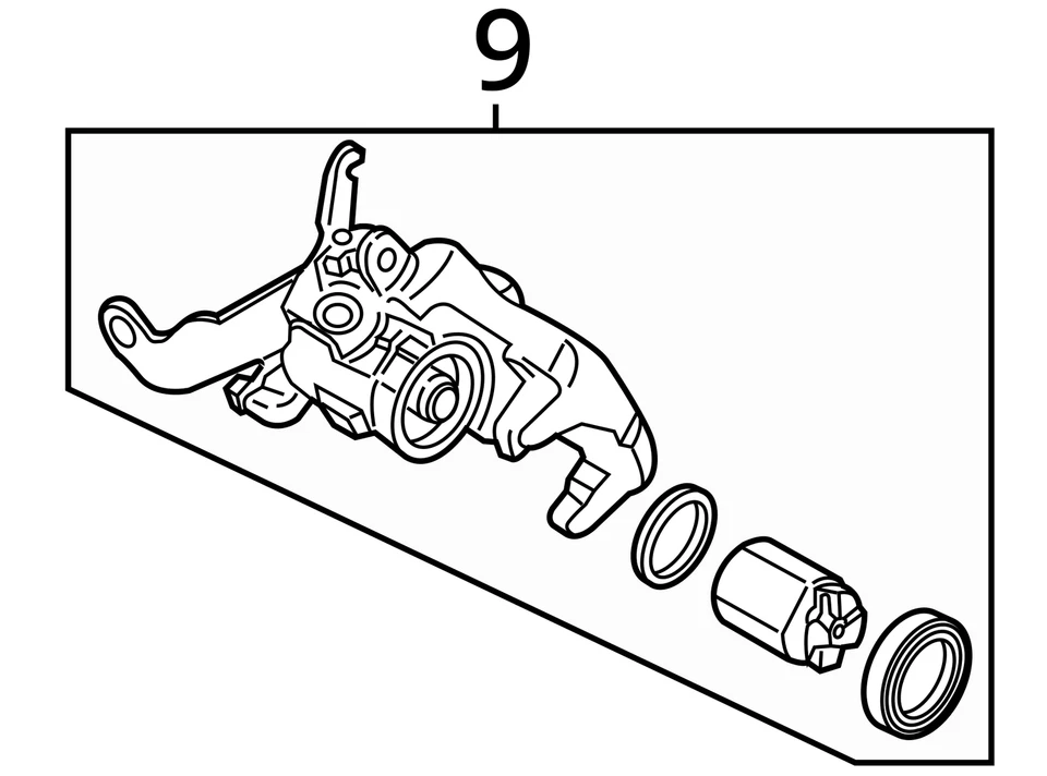 Pinza de freno derecha pasajero trasero Ford Fiesta 2014-2019 W7ZU5 Foto 3 de 3