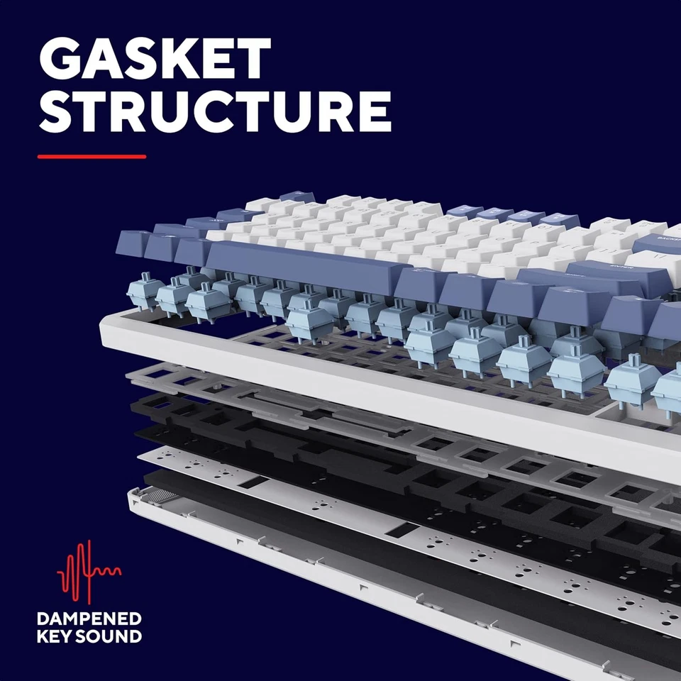 GXTrust 872 Xyra TKL Mechanical Keyboard Gasket Mount UK Layout, Hot...  - Image 4 of 4