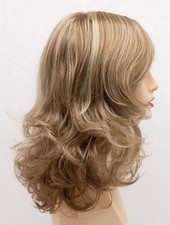 Real Human Hair New Fashion Beautiful Women's Brown Mix Blond Wigs 16In