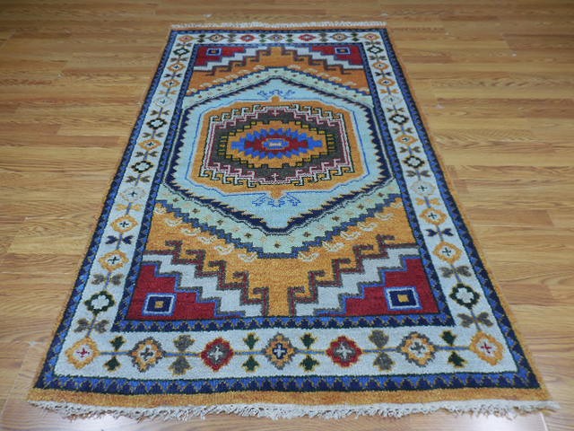 Bohemian Rug, Oushak Turkish Ushak Rug,Contemporary Design Rug 4x6Ft