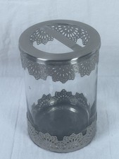 Glass and Stainless Decorative Tooth Brush Holder for Bathroom Or Vanity