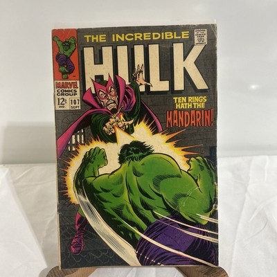 INCREDIBLE HULK #107 MANDARIN NICK FURY SILVER AGE AGE 1968 MARVEL COMICS RAW