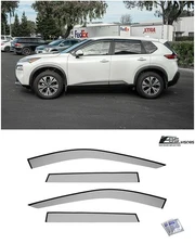 EOS Visors For 21-Up Nissan Rogue JDM Tape-On Side Window Deflector Rain Guards