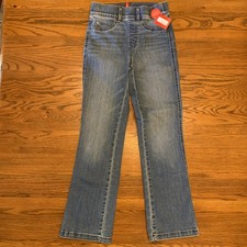NEW Spanx Crop Kick Flare Jeans Sz XS Vintage Indigo Mid Wash NWT