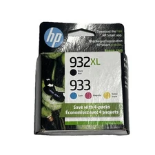 Genuine HP 932XL Black & 933 Color Ink Set N9H62FN Date: March 2024+