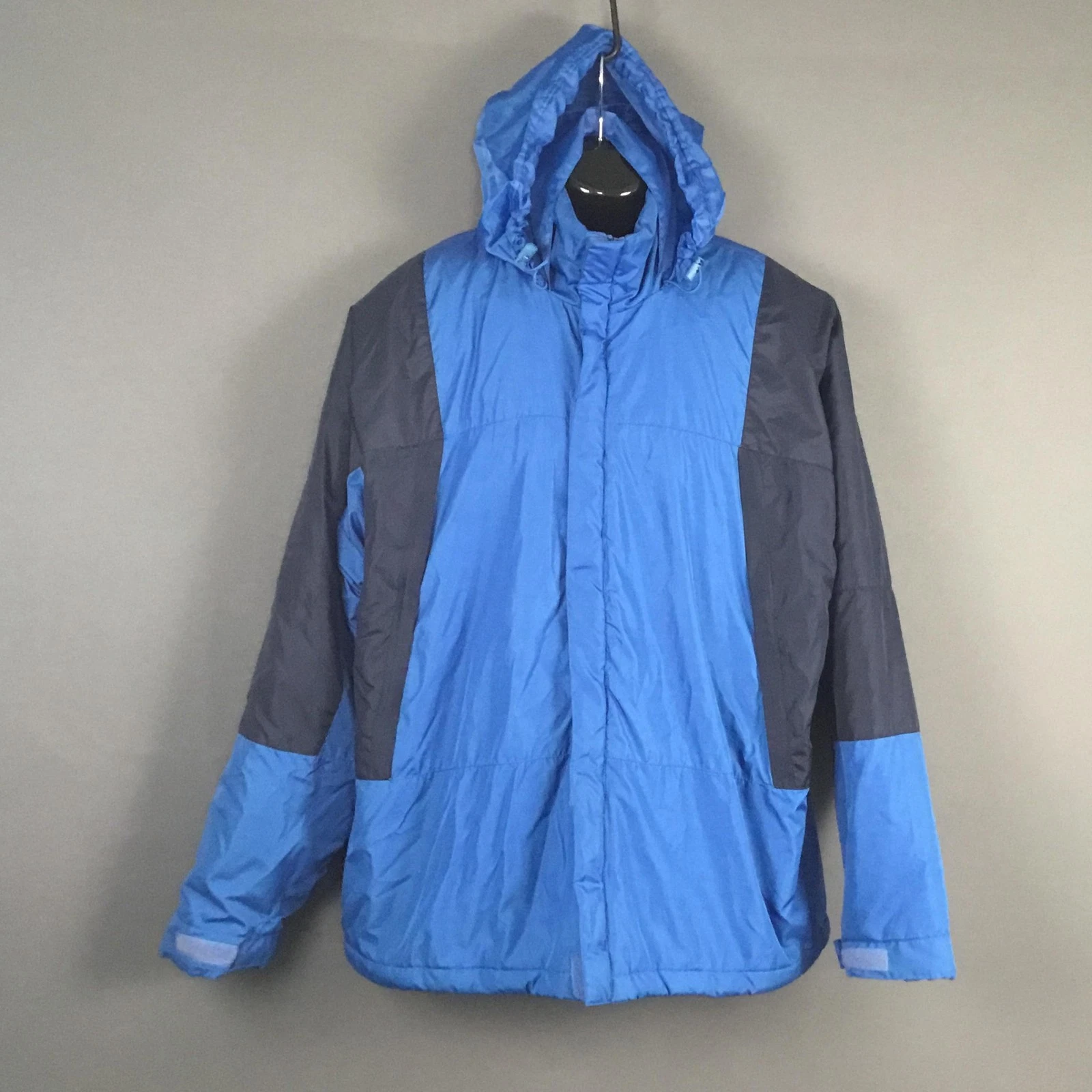 Steve & Barry's Jacket Mens 2XL Blue Full Zip Hooded Winter Parka Coat