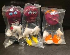 Vintage 1988 Applause California Raisins Bendy Plush Set of 3 NEW Sealed