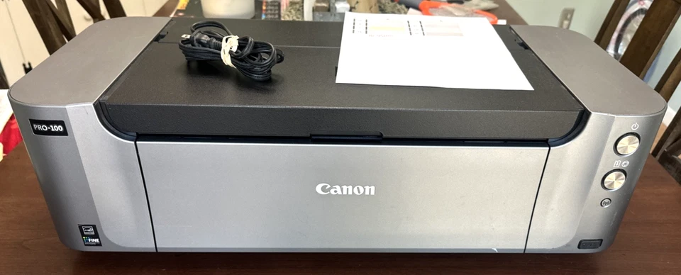 Canon PIXMA PRO-100 Inkjet Color Digital Photo Printer W/Power Cord & Paper - Image 2 of 4