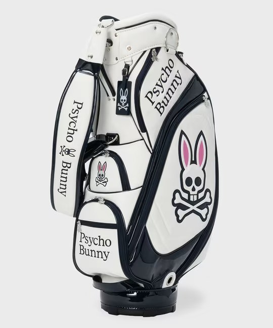Psycho Bunny ゴルフバッグセット Psycho Bunny ORIGINAL SP Cart Golf Bag White 2026 9 x 46in 5-way