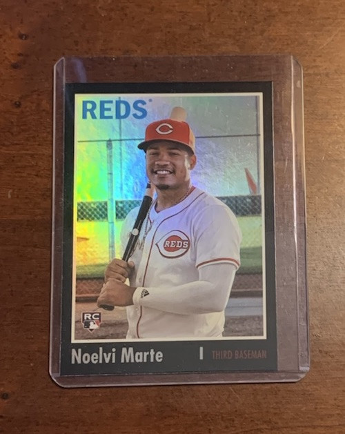 2024 Topps Archives Black Foil Noelvi Marte #158 Rookie RC