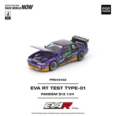 POPRACE PR64-432 1/64 EVA RT TEST TYPE-01 PANDEM Nissan S13 Silvia