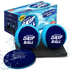 Activ Life Ultimate Pool Skip Ball - Navy/Teal Water Skipping Fun, Stocking Stuf