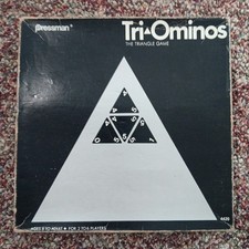 Tri-Ominos the Triangle Game by Pressman 1968 Made in USA With Notepad