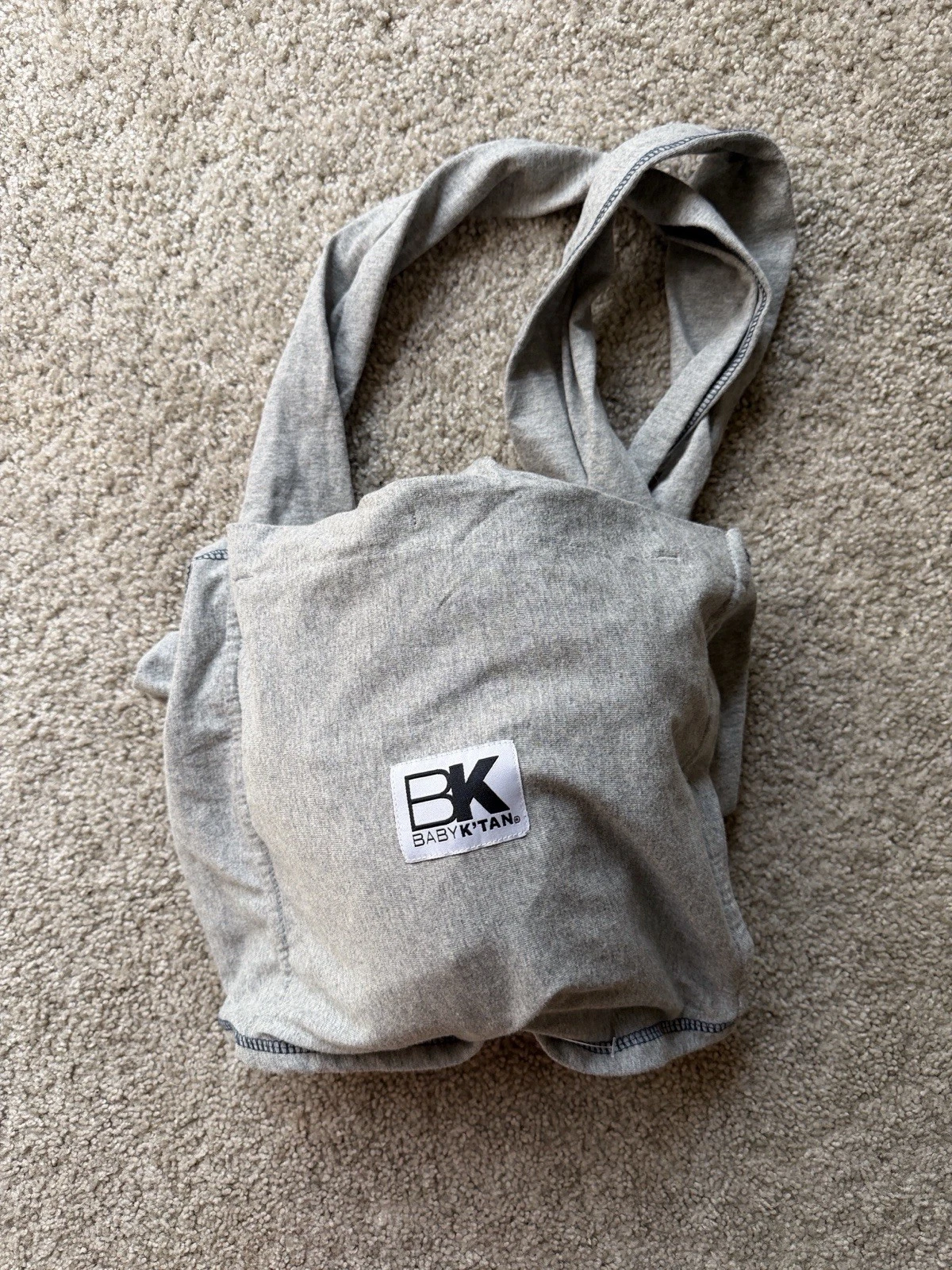Baby K'tan Breeze Infant Carrier Holder Wrap Charcoal Gray Ktan Size medium